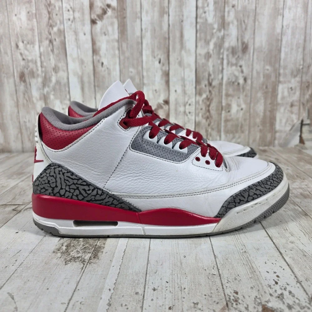 Jordan 3 Retro Fire Red 2022 White Red Grey DN3707-160 Mens 10